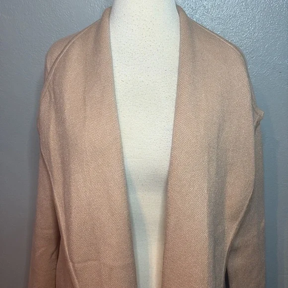 NWT Chicwish Open Front Cardigan Pockets Wide Collar Camel Tan Small - Picture 4 of 12